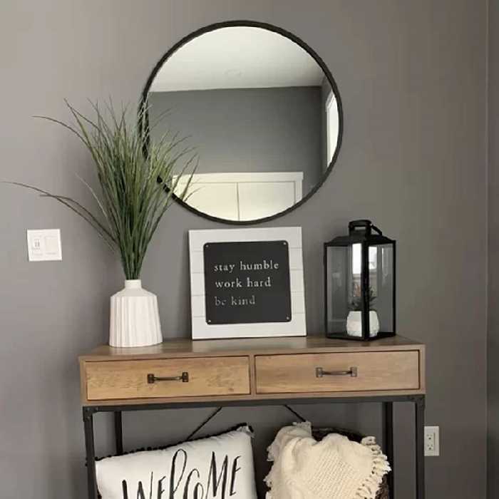 آینه گرد فلزی الف طرح ظریف قطر F-50