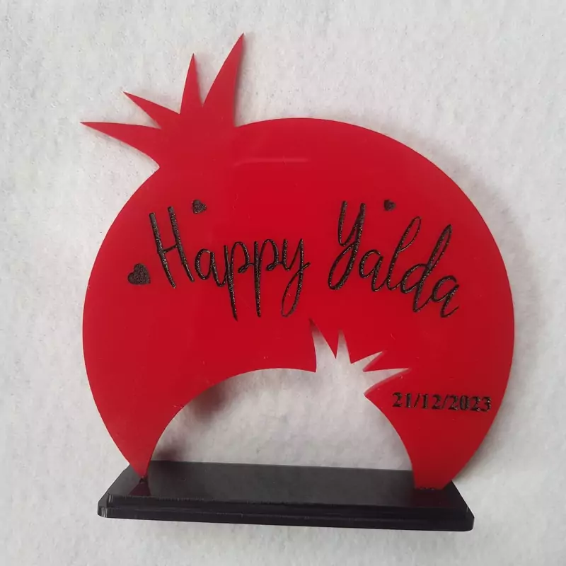 استند انار پلکسی، هدیه و یادبود شب یلدا، ابعاد 12 در 12 سانتی متر