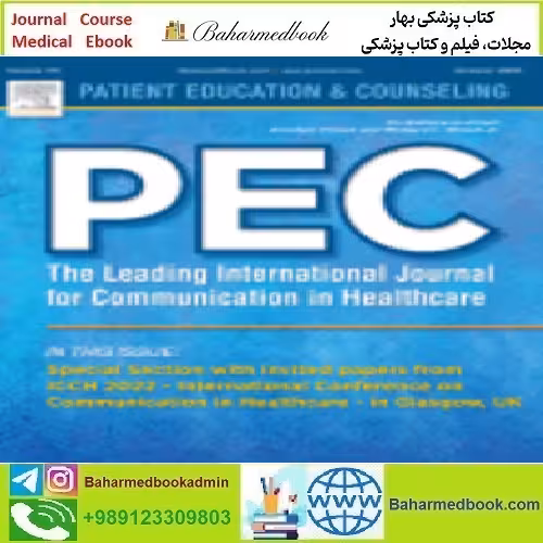 Patient Education and Counseling Volume 104 Issue 1 to 12 2021