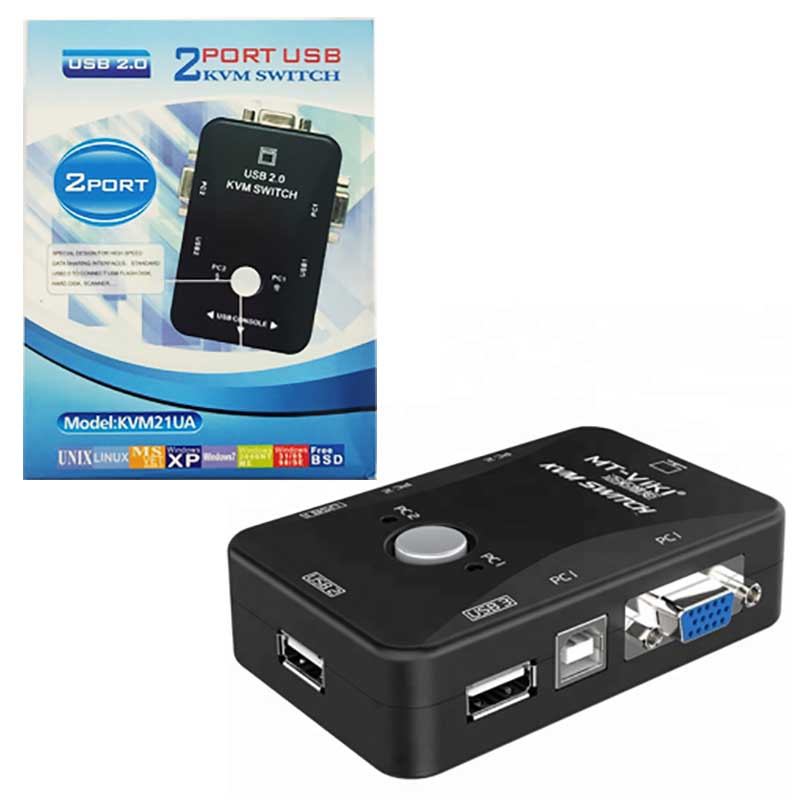 سوییچ 2 پورت دستی KVM21UA USB