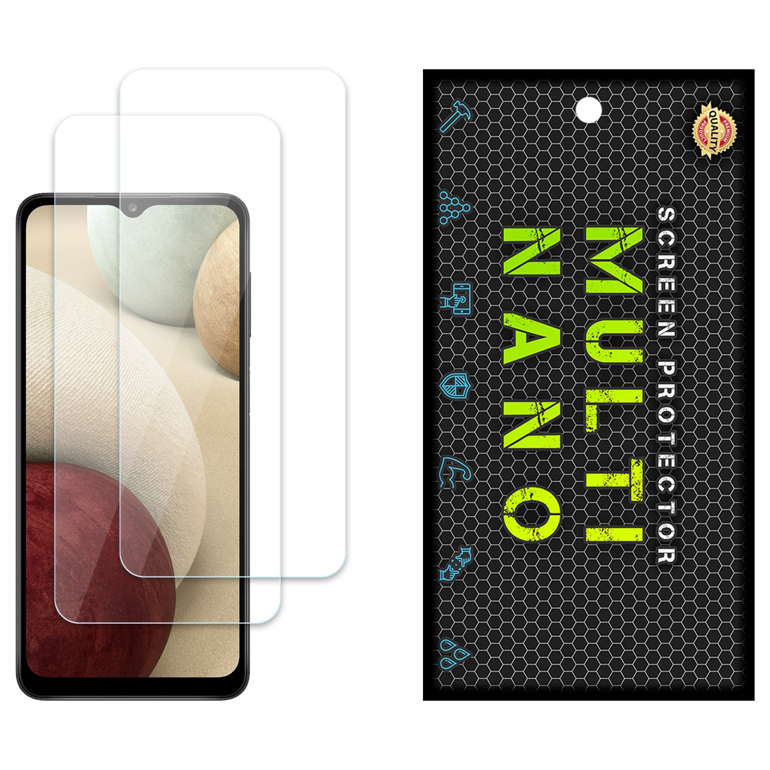 محافظ صفحه مولتی نانو مدل X-S2N برای موبایل سامسونگ Galaxy A12 پک دو عددی