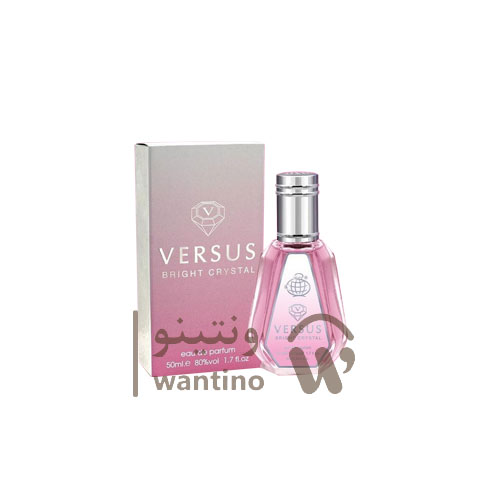 عطر ادکلن زنانه ورساچه برایت کریستال صورتی فراگرنس ورد ورسوس برایت کریستال (Fragrance World Versace Bright Crystal) 50 میل