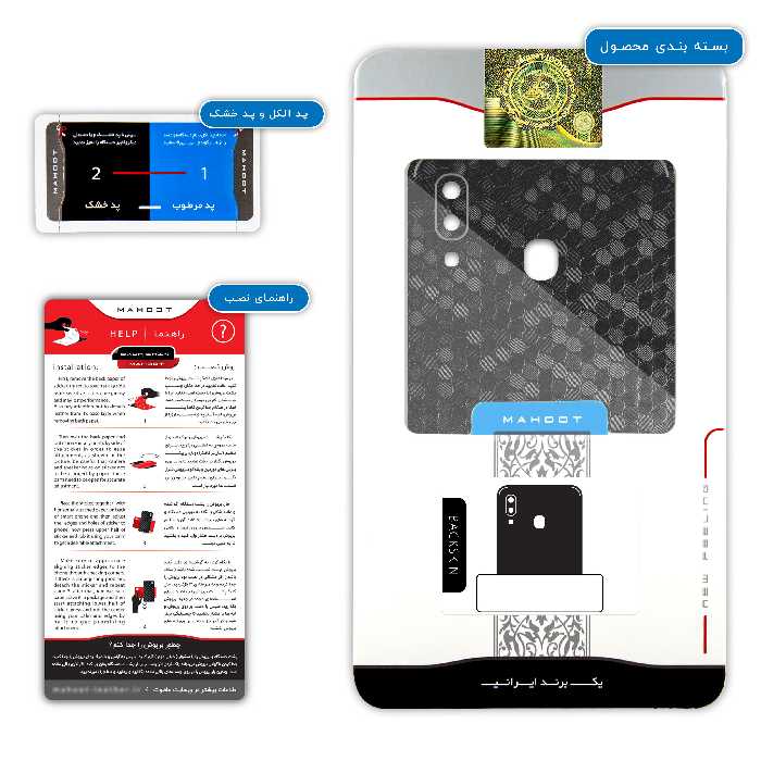 برچسب پوششی ماهوت مدل Honey-Comb-Circle مناسب برای گوشی موبایل سامسونگ Galaxy A20