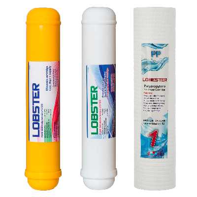 دستگاه تصفیه کننده آب لابستر مدل pp-پست کربن و مینرال مجموعه 3 عددی