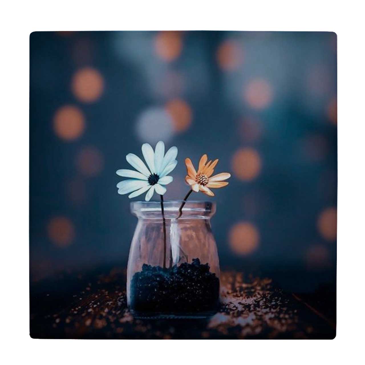 زیر لیوانی طرح گلدان شیشه ای و گل کد    4046092_2492