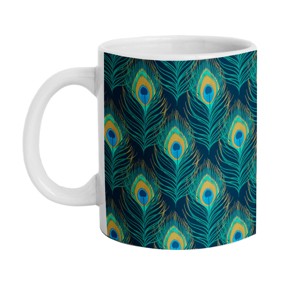 ماگ طرح پر طاووس مدل M2216