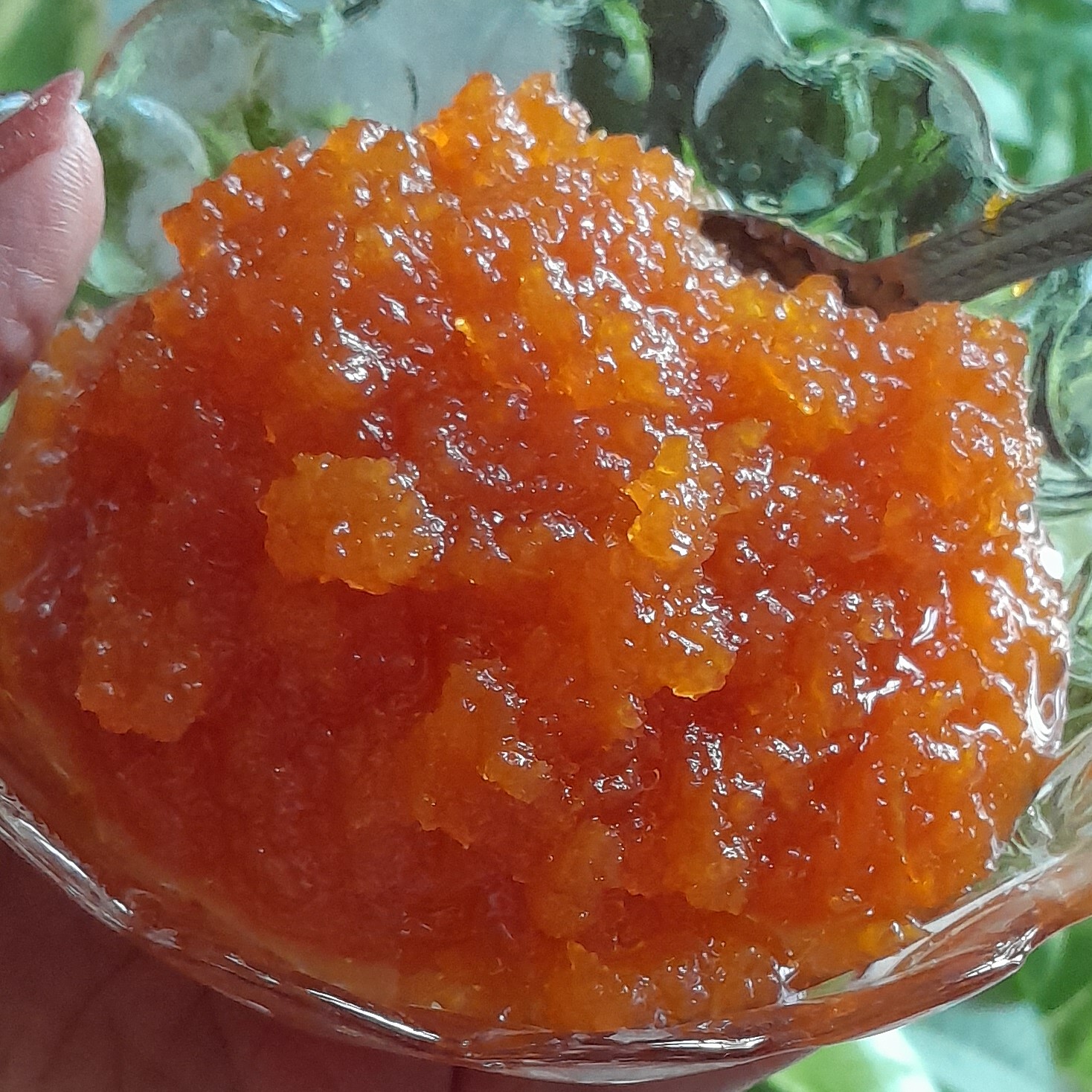 مربای هویج تازه تازه با زعفران هل وگلاب.  اماده سازی باثبت سفارش