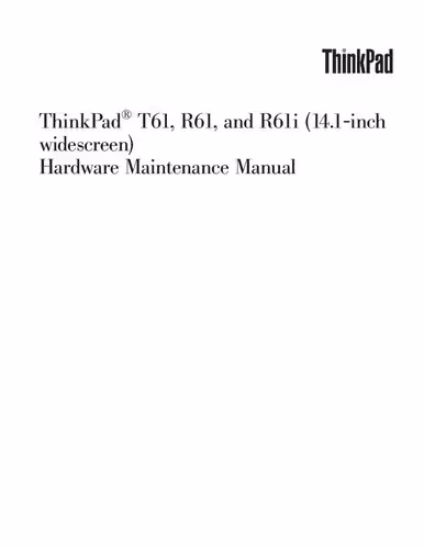 خرید و دانلود نسخه کامل کتاب ThinkPad® T61, R61, and R61i (14-inch Widescreen) Hardware Maintenance Manual