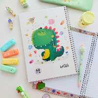 دفترهای 60 برگ باکیفیت برند ایمان طرح Happy animal طرح دایناسور 
جلدشون مجلد هستش
سیمی
حاشیه دار