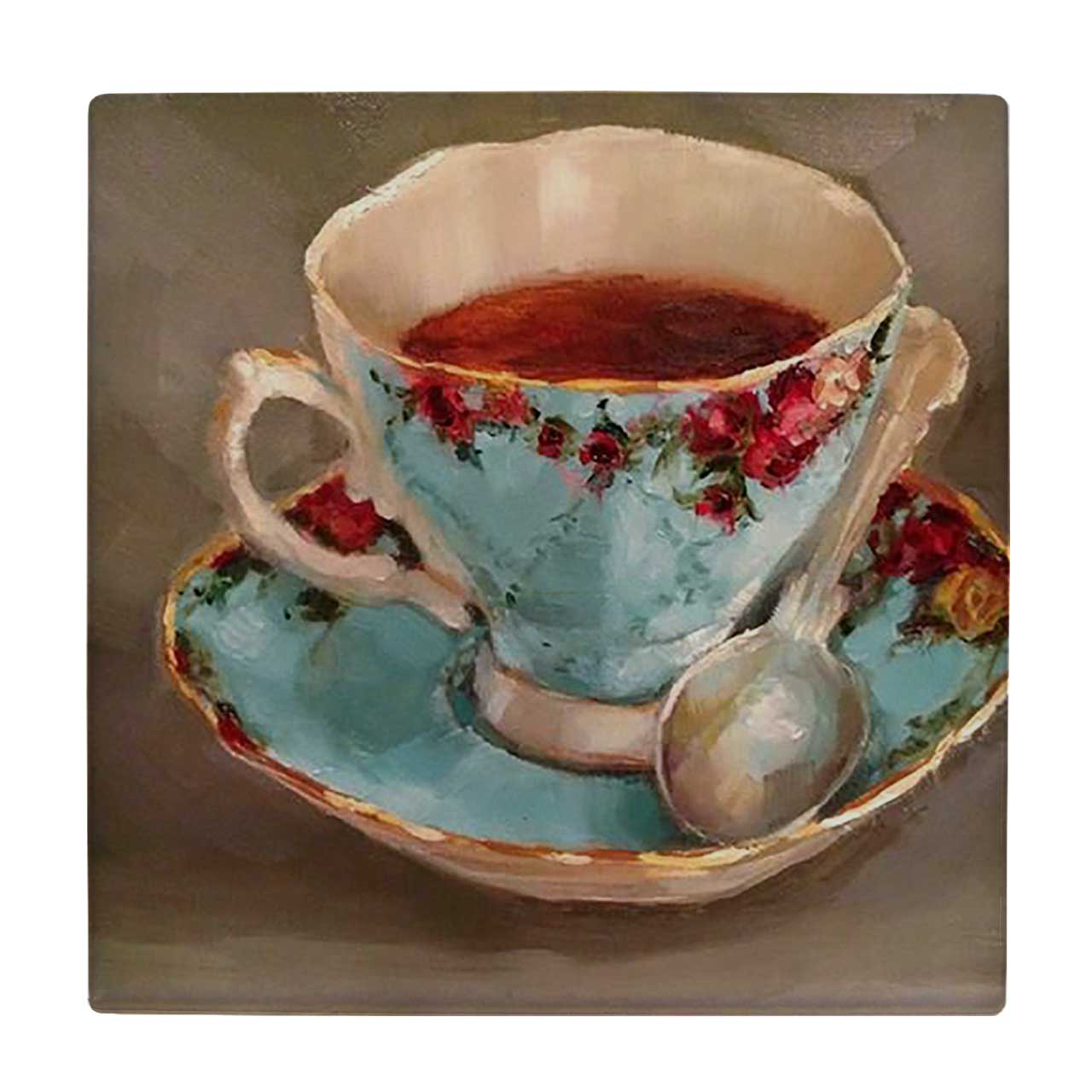  کاشی کارنیلا طرح نقاشی فنجان قهوه کد wkk1930