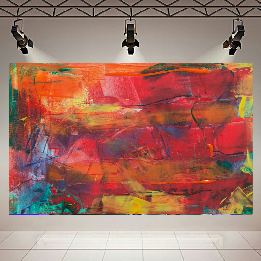 تابلو بوم طرح مدرن مدل نقاشی آبرنگ کد AR2296