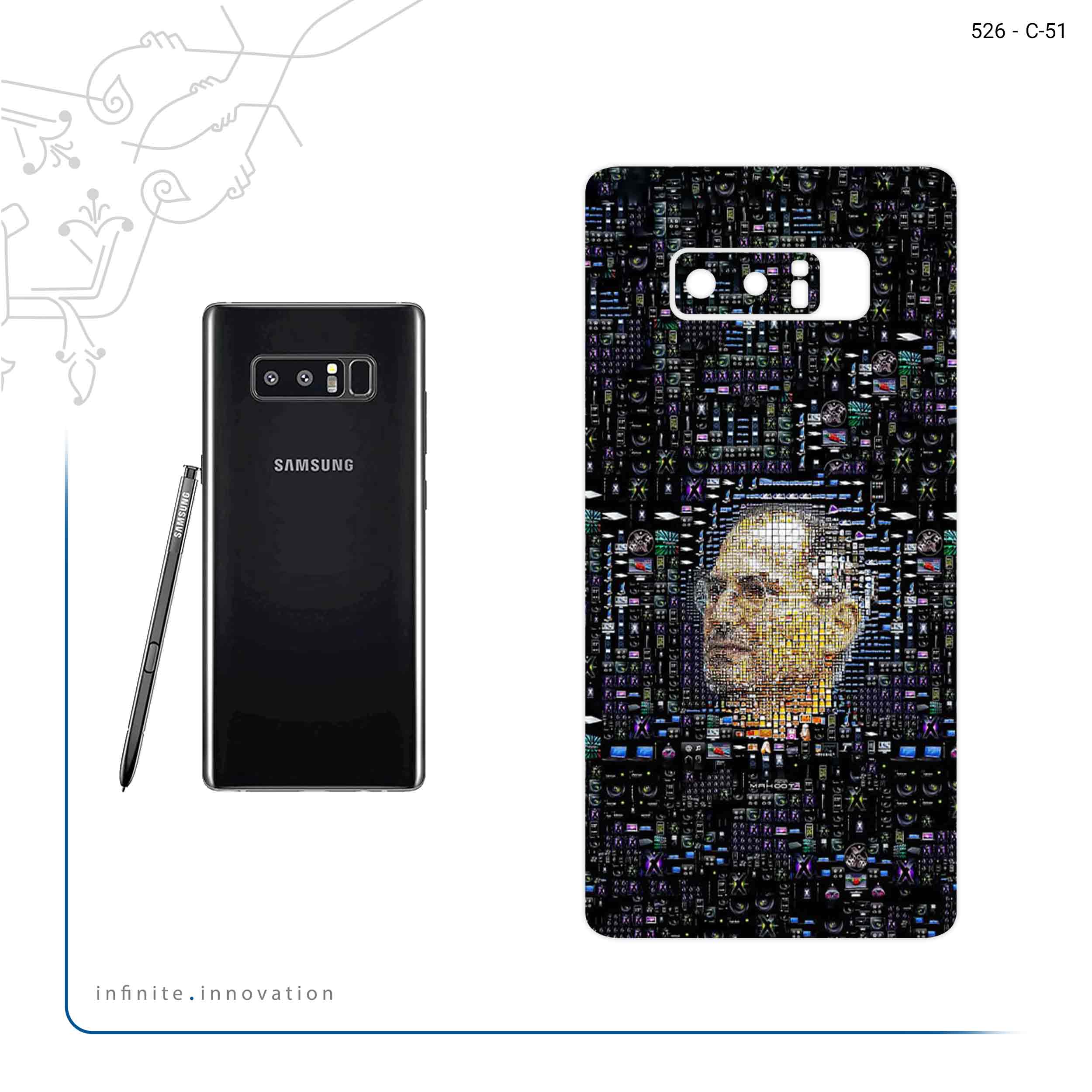 برچسب پوششی ماهوت مدل 2 Collage of Steve Jobs مناسب برای گوشی موبایل سامسونگ Galaxy Note 8