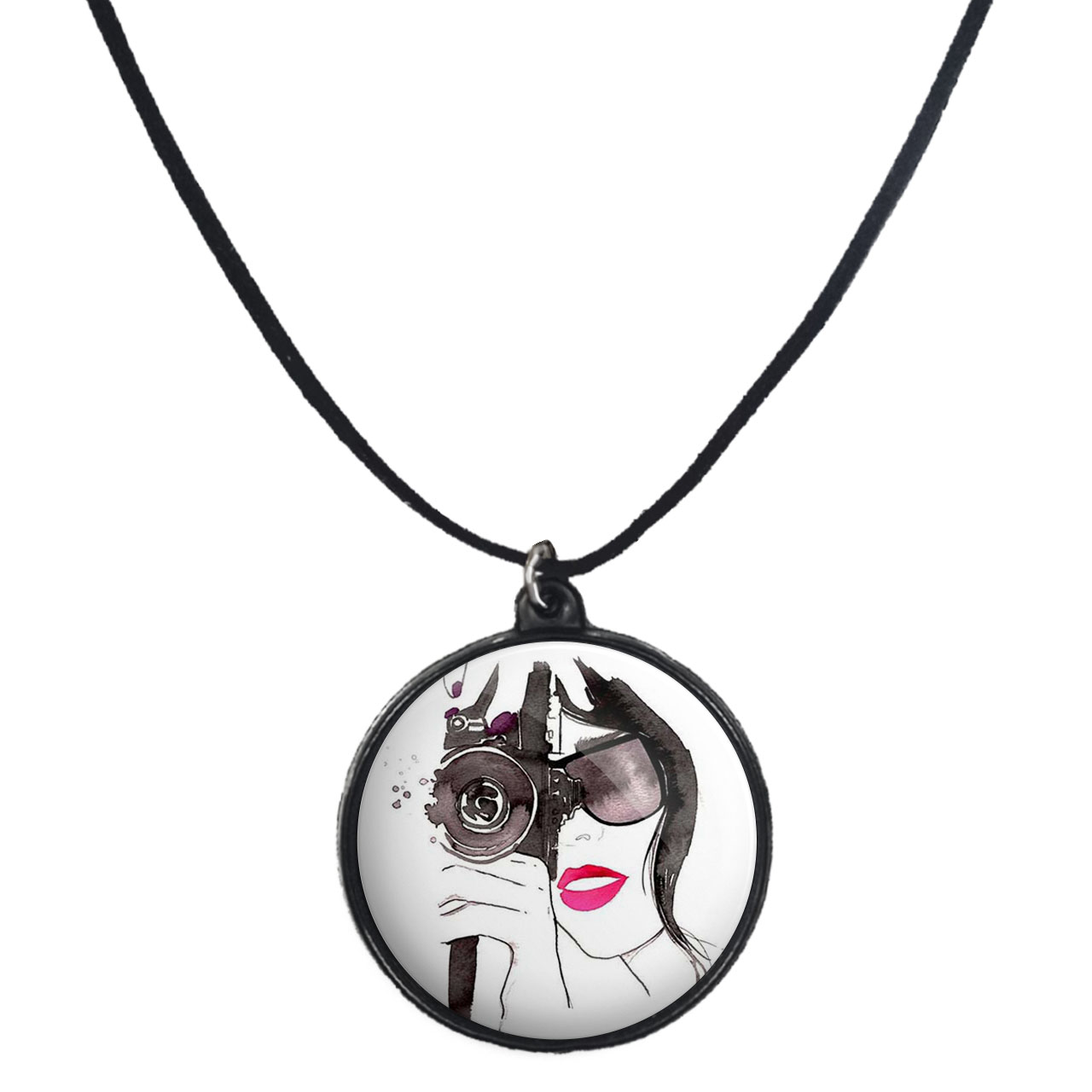 گردنبند پرمانه طرح عکاس کد pmb.5130 مدل دو طرفه