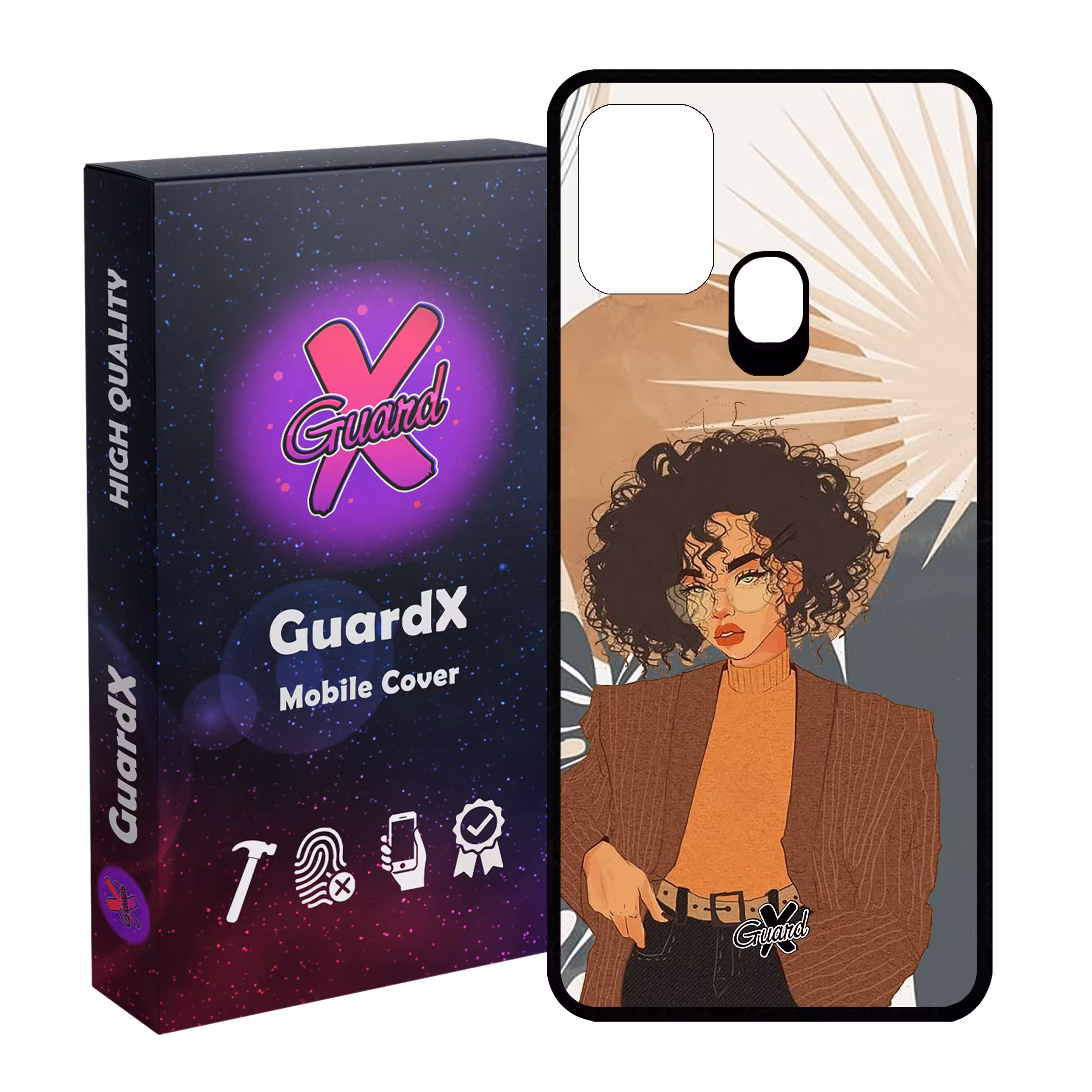 کاور گارد ایکس طرح Girl مدل Glass10369 مناسب برای گوشی موبایل سامسونگ Galaxy M31 / M31 Prime / F41