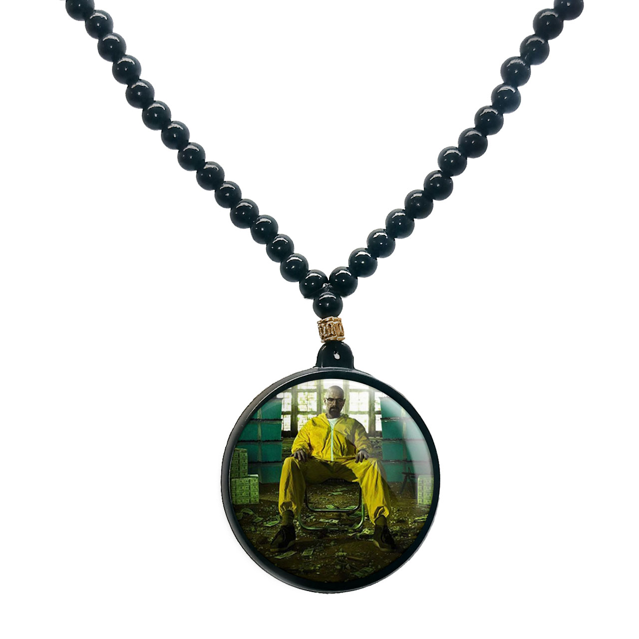 گردنبند پرمانه طرح بریکینگ بد کد pmd.7561 مدل دو طرفه