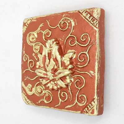 دیوارکوب سفالی مدل کاشی مجموعه 4 عددی