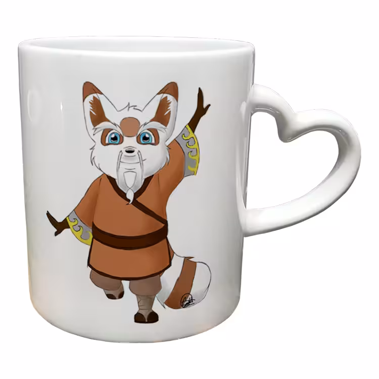 ماگ مدل دسته قلبی طرح پاندا کنگ فو کار کد 86