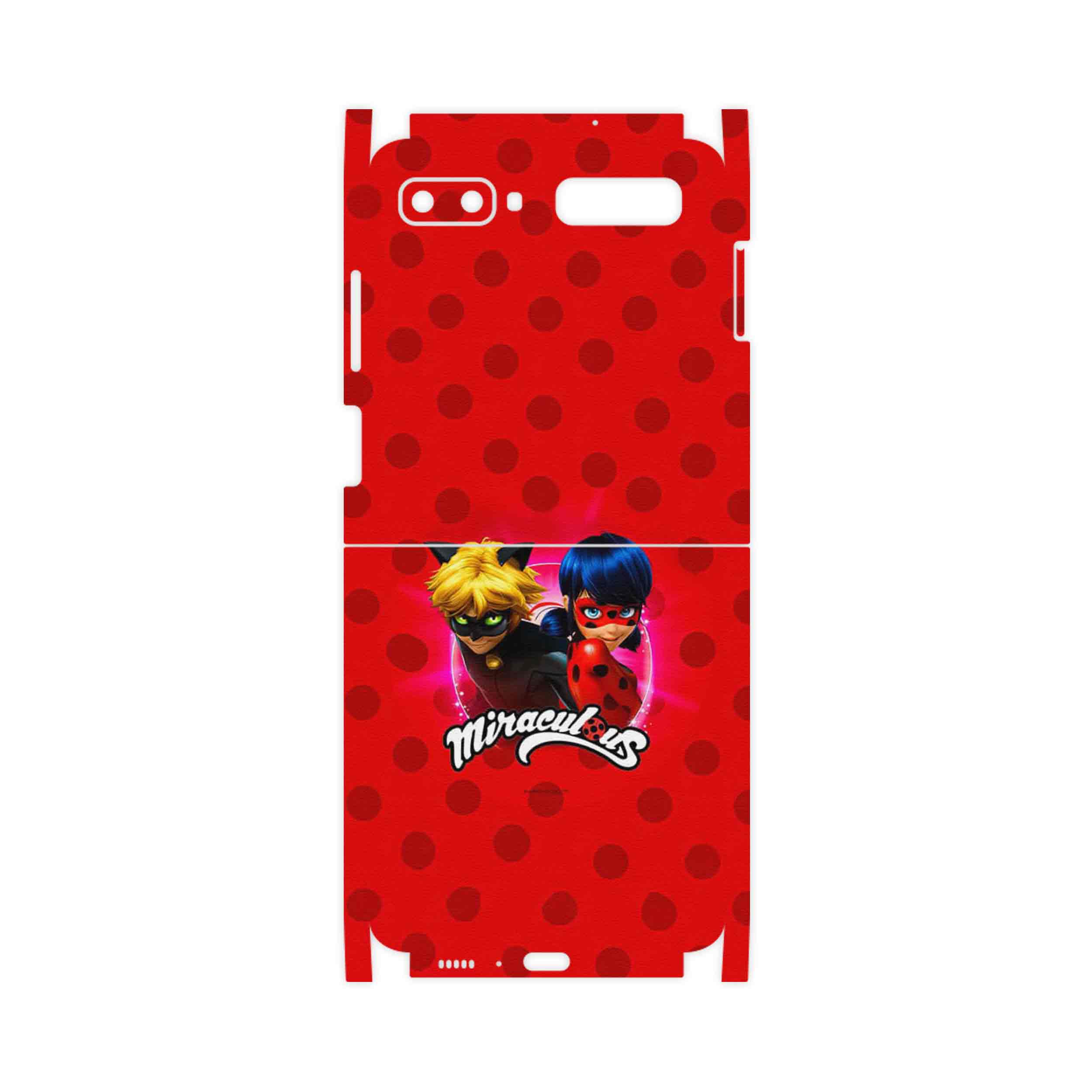 برچسب پوششی ماهوت مدل Ladybug and Cat Noir-FullSkin مناسب برای گوشی موبایل سامسونگ Galaxy Z Flip