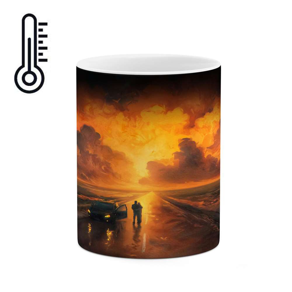 ماگ حرارتی کاکتی طرح نقاشی مدل mgh13932