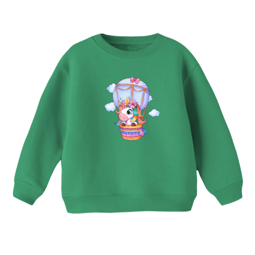 سویشرت بچگانه مدل یونیکورن کد 44 رنگ سبز