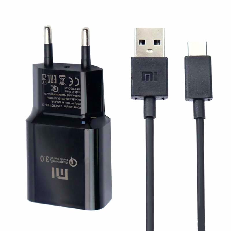 شارژر دیواری شیائومی 18 وات مدل MDY_08 به همراه کابل تبدیل USB_C با تکنولوژی QUICK CHARGER 