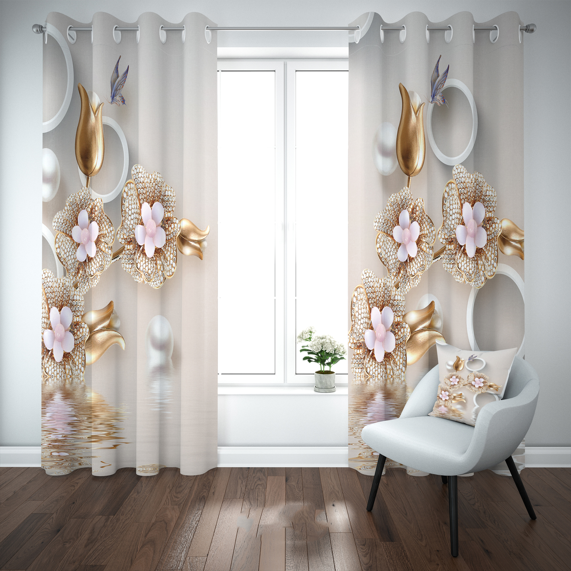 پرده مدل b1469 سایز 140×280 سانتی متر