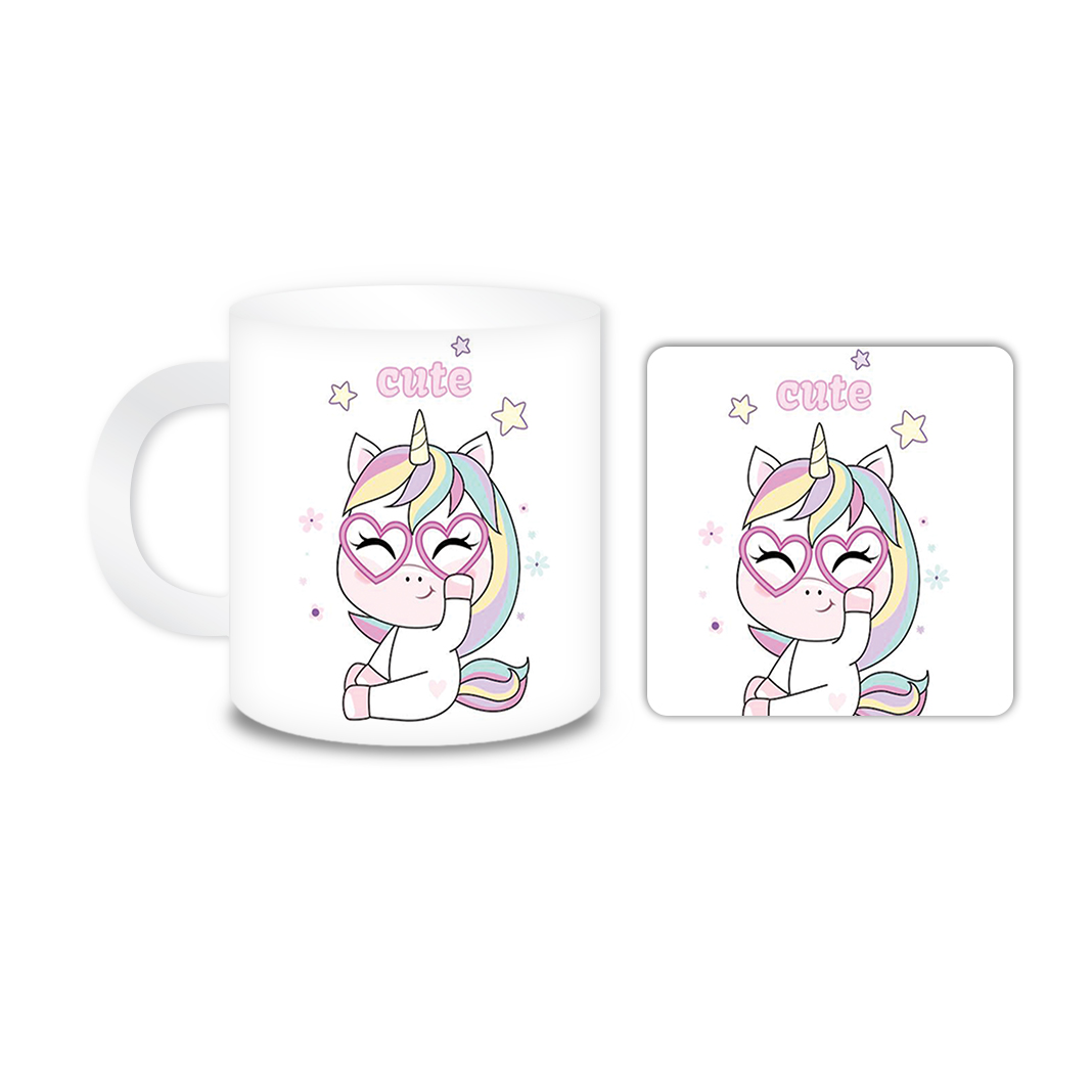 ماگ مدل یونیکورن کد 1580 به همراه زیر لیوانی