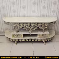 میز تلویزیون برنز مدل گل رز بزرگ طول 140 کد 9525