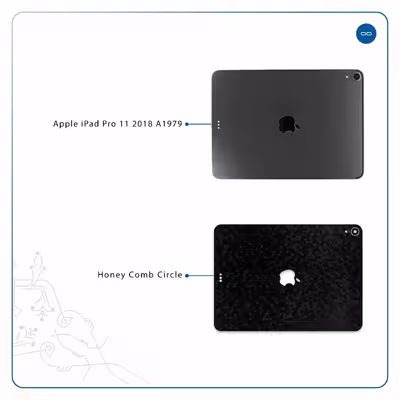 برچسب پوششی ماهوت مدل Honey-Comb-Circle مناسب برای تبلت اپل iPad Pro 11 2018 A1979