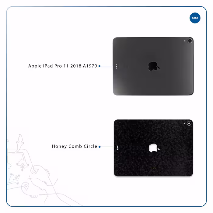 برچسب پوششی ماهوت مدل Honey-Comb-Circle مناسب برای تبلت اپل iPad Pro 11 2018 A1979