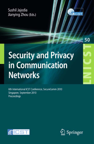 خرید و دانلود نسخه کامل کتاب Security and privacy in communication networks