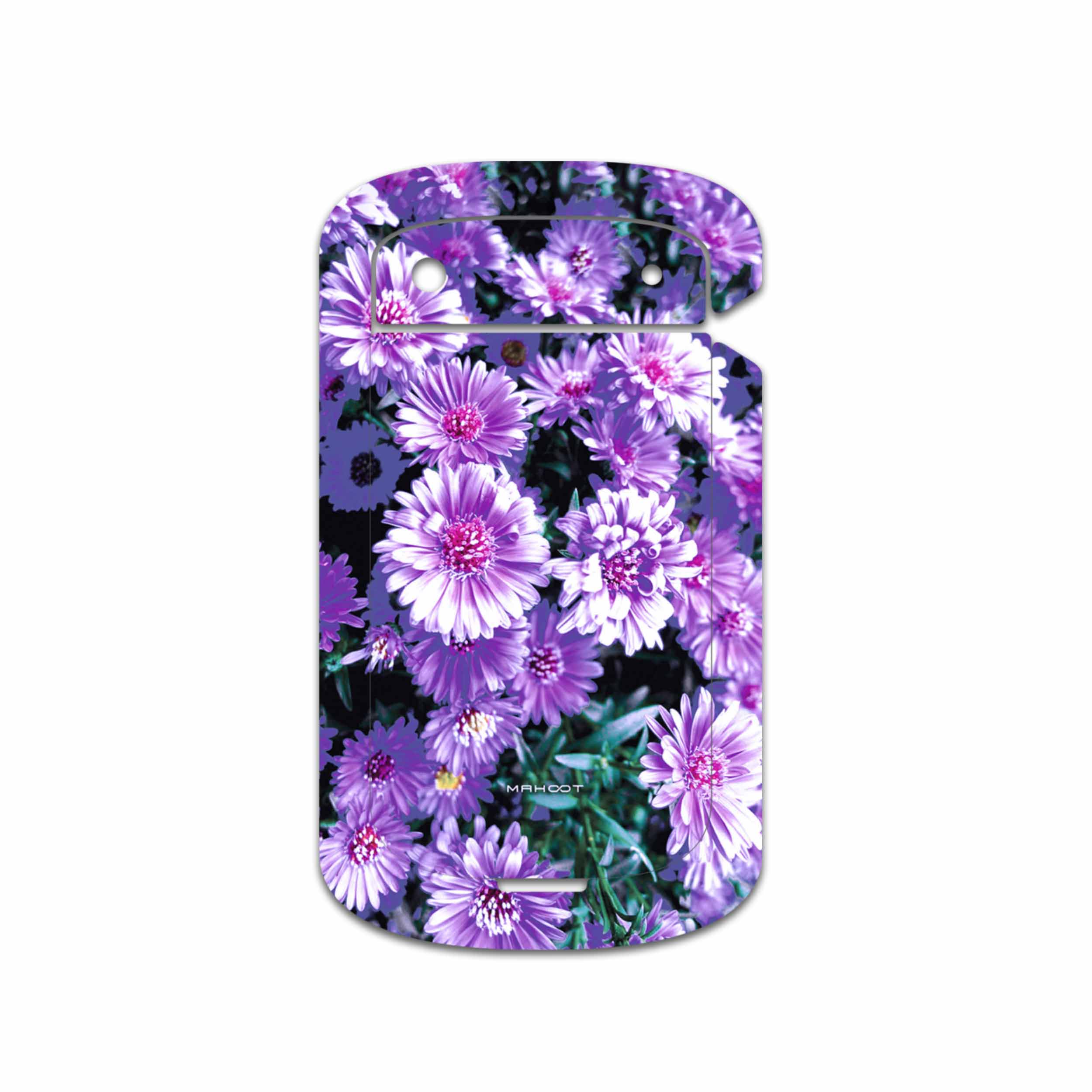 برچسب پوششی ماهوت مدل Purple-Flower مناسب برای گوشی موبایل بلک بری Bold Touch 9900