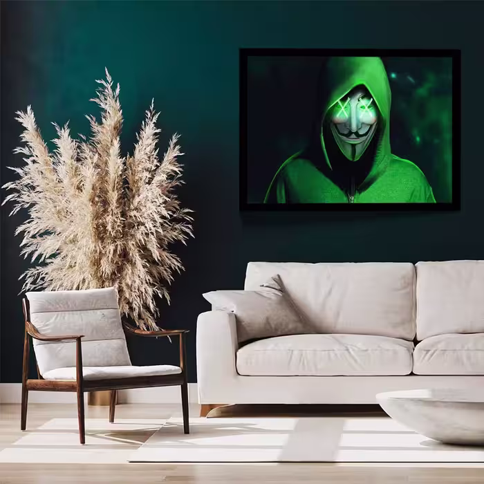 تابلو مدل hoodie anonymus mask کد F-12045