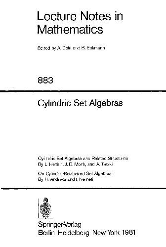 خرید و دانلود نسخه کامل کتاب Cylindric Set Algebras