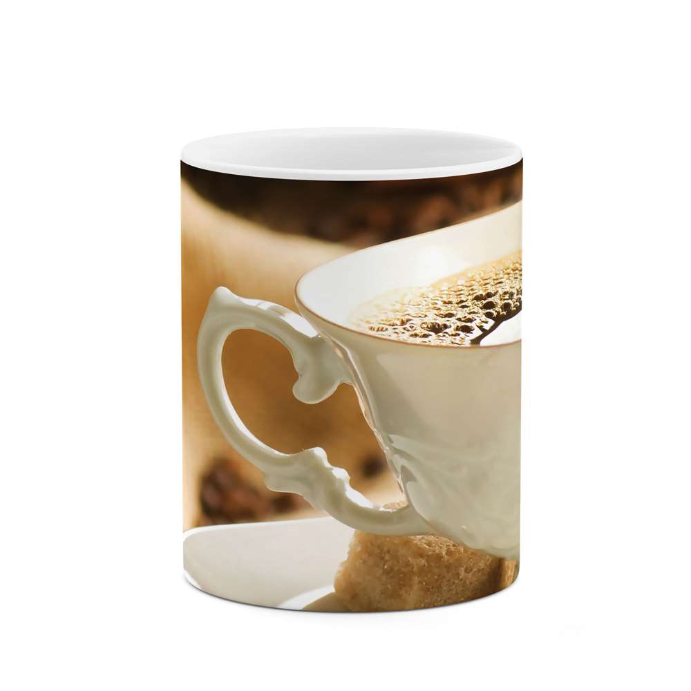 ماگ طرح قهوه در فنجان قلبی مدل mgs07254