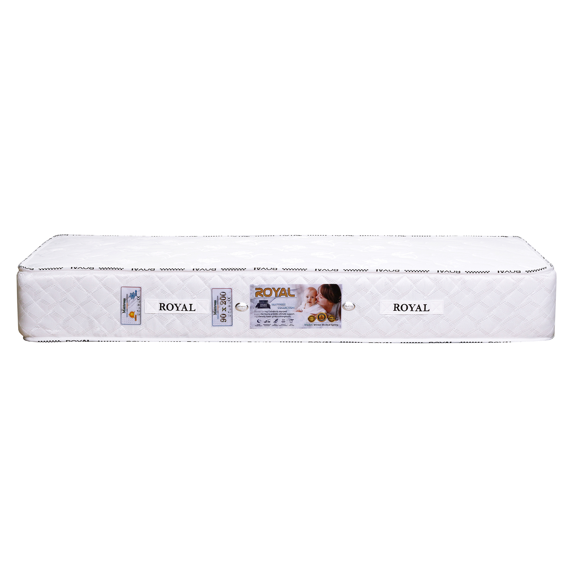 تشک رویال مدل وینتر طبی یک نفره سایز 160x200 سانتیمتر