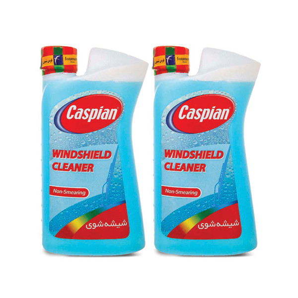 محلول شیشه شوی خودرو کاسپین مدل Non-Smearing حجم 1 لیتر بسته 2 عددی | کالا مکس