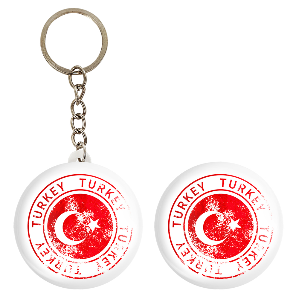 پیکسل خندالو مدل پرچم ترکیه کد 20620 به همراه جاکلیدی