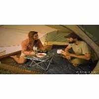 میز کمپ مشکی سیاه کمپینگ اردوگاه آلومینیومی تاشو و پیک نیک مدل گسترده 66 X 47 51 سانتی متر GRİMALDİ