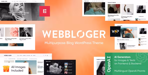دانلود Webbloger قالب وبلاگی وردپرس