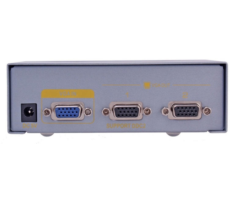 اسپلیتر VGA دو پورت دی تک مدل دی تی 7352 با کیفیت 350 مگاهرتز