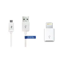  کابل تبدیل USB به microUSB مکا مدل MCU66 طول 1.2 متر به همراه مبدل microUSB به لایتنینگ