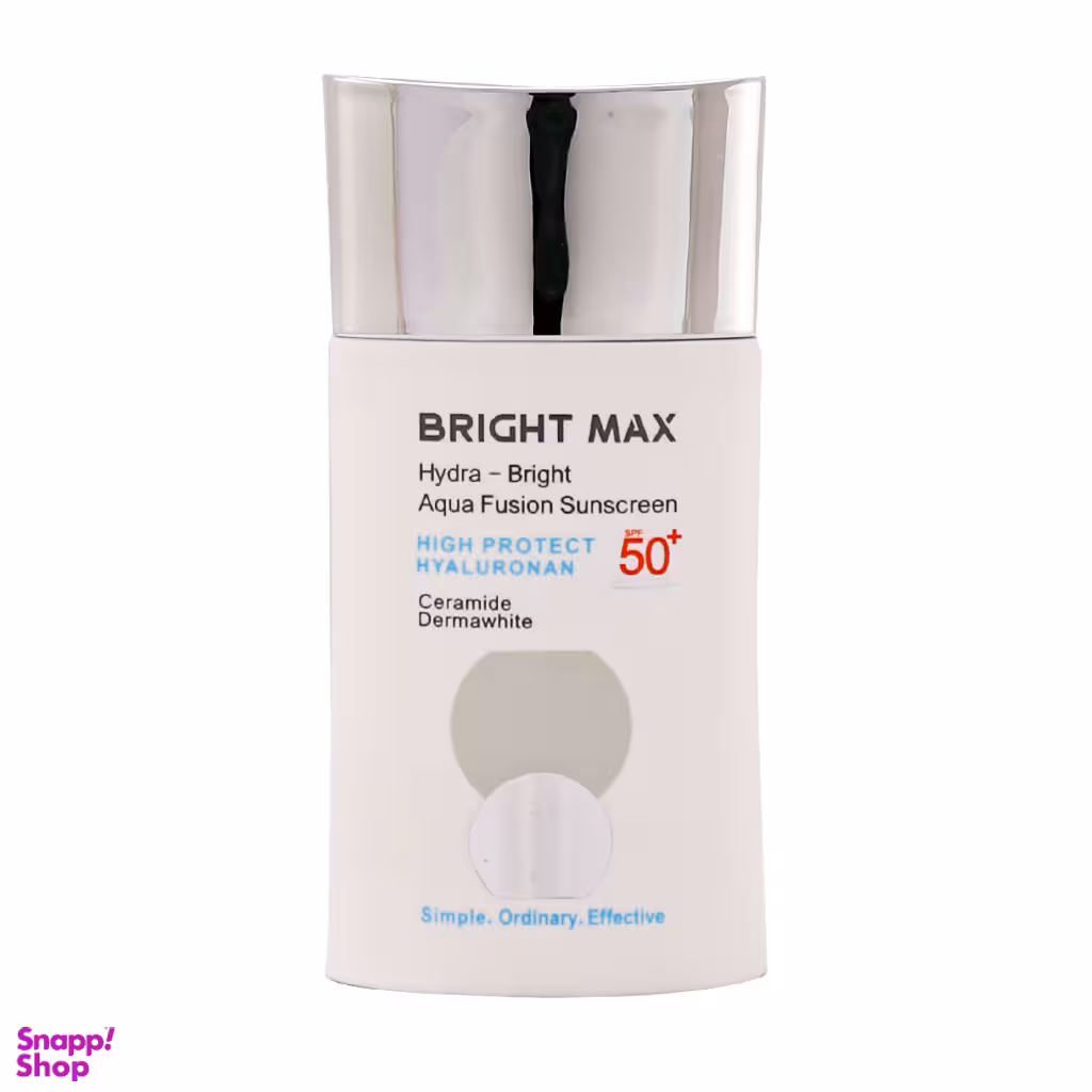 کرم ضد آفتاب بی رنگ برایت مکس مدل آکوا فیوژن با +SPF50 حجم 50 میلی لیتر