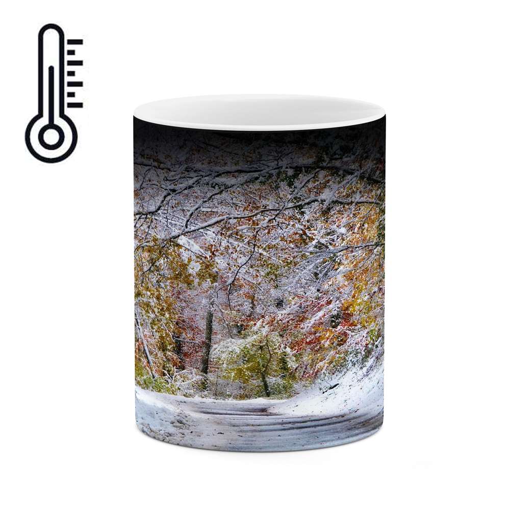 ماگ حرارتی کاکتی طرح منظره برفی مدل mgh14989