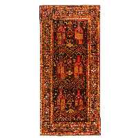 فرش دستبافت دو و نیم متری مدل نقشه بلوچ  کد 22.1192