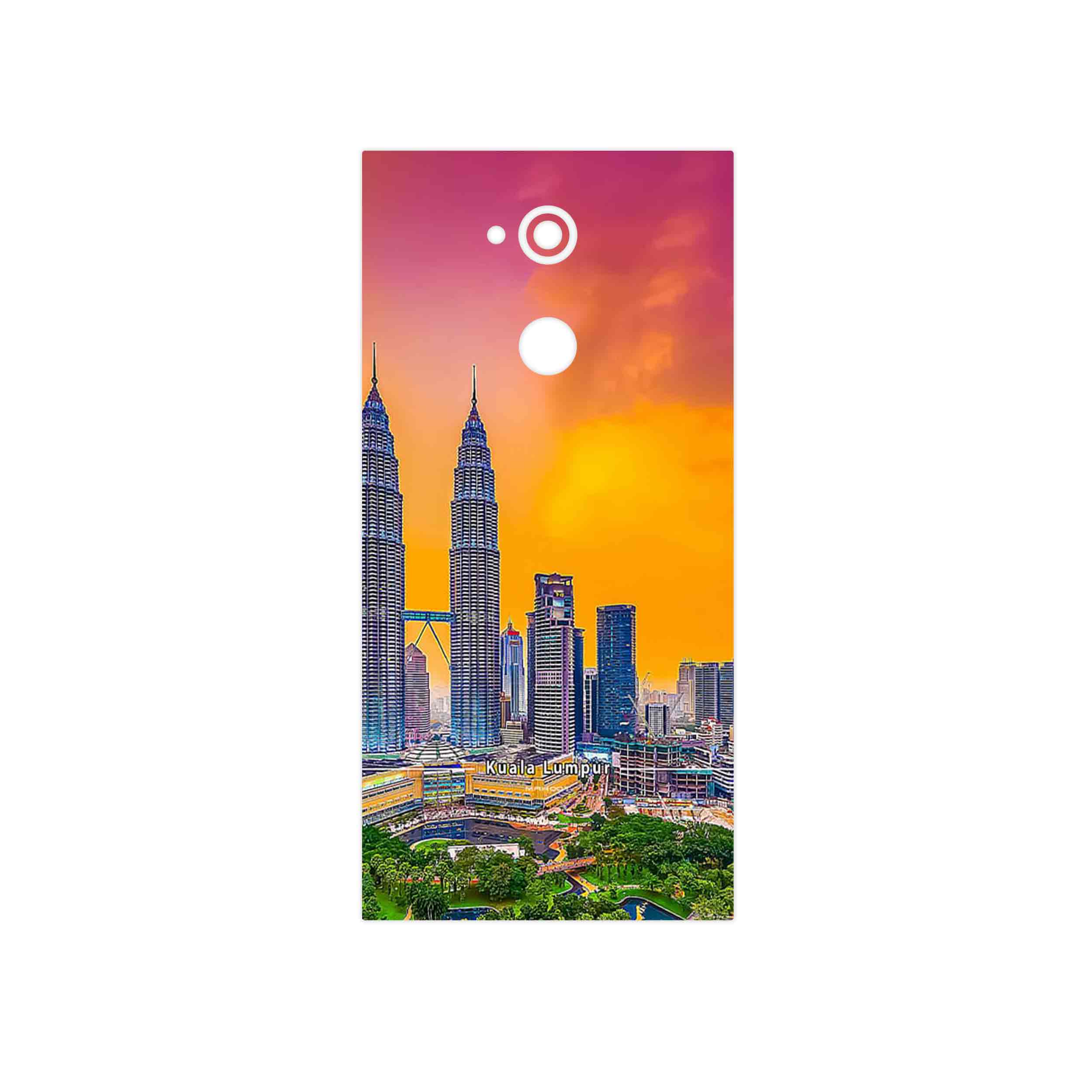 برچسب پوششی ماهوت مدل City of Kuala Lumpur مناسب برای گوشی موبایل سونی Xperia XA2 Ultra