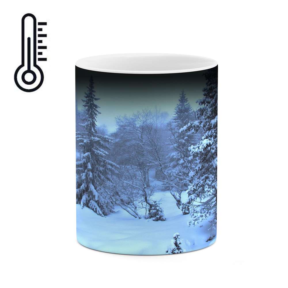 ماگ حرارتی کاکتی طرح منظره برفی مدل mgh14878