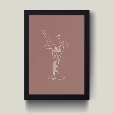 تابلو مدل مینیمال Ballet باله کدm2615-b