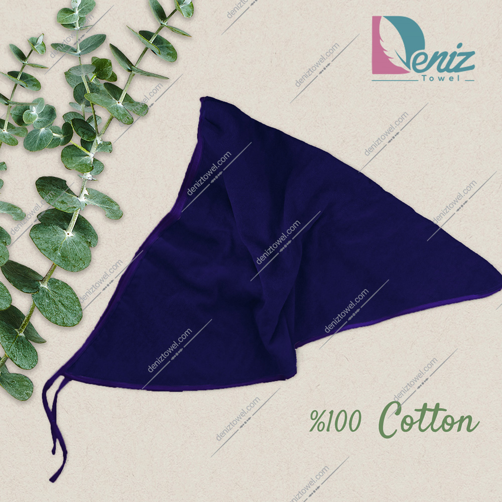 حوله سر طرح ساده مدل روسری رنگ بادمجونی