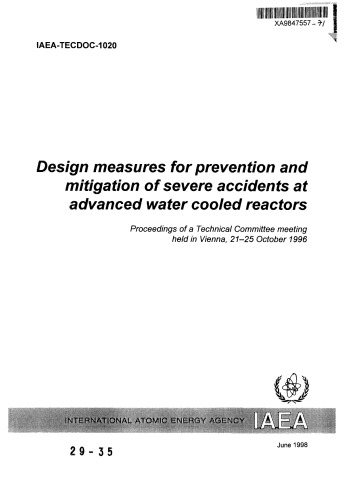  دانلود کتاب Design Measures For Prevention & Mitigation Of Severe Accidents At Advanced Water Cooled Reactors , 1998 - دانلود کتاب های دانشگاهی